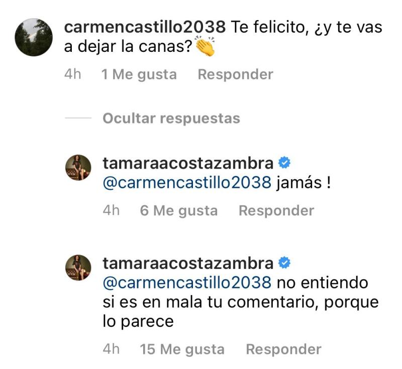 Tamara Acosta se muestra sin filtro tras entrenar en su casa