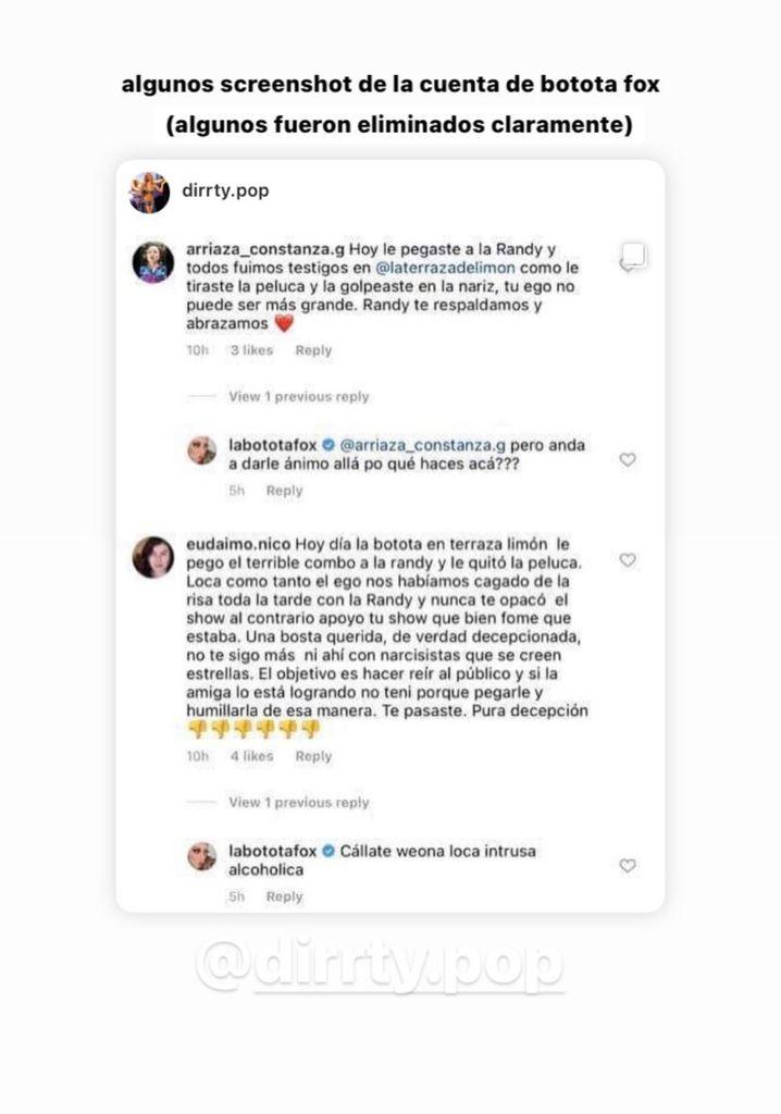 Acusan a Botota Fox de insólita agresión en show con público