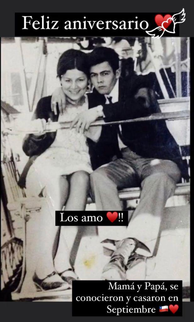 Cathy Barriga impacta con postal de sus padres