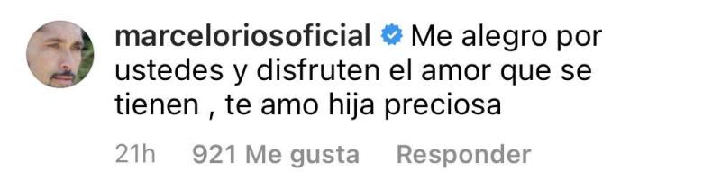 Marcelo Ríos apoya públicamente el pololeo de su hija mayor