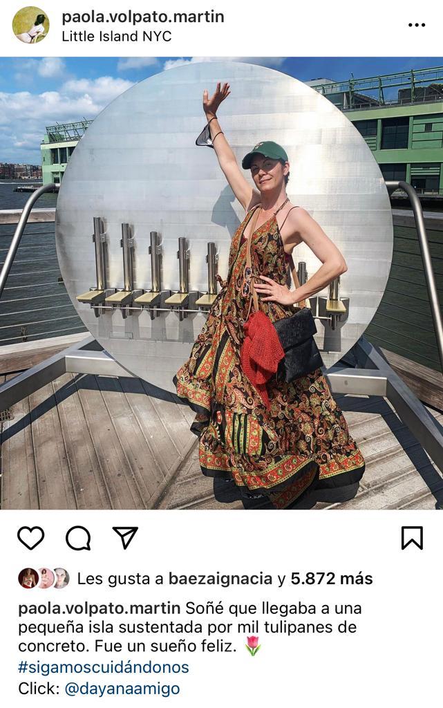 Paola Volpato encanta con postal al natural en el extranjero