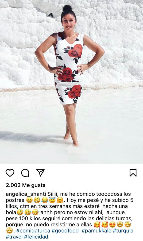 “He subido 5 kilos”: Las vacaciones sin filtro de Angélica Sepúlveda