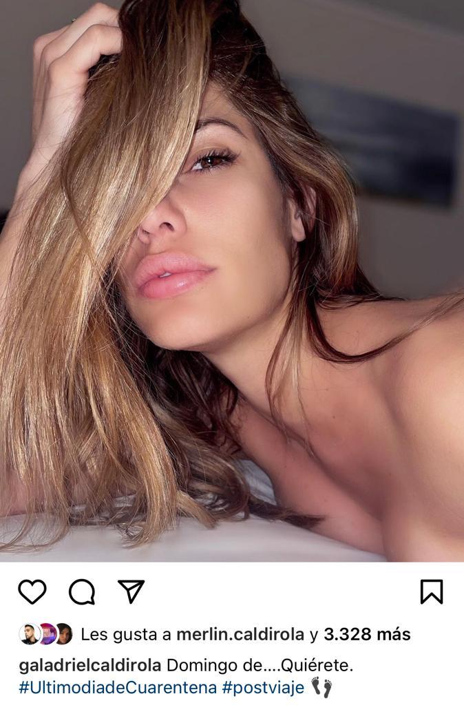 Gala Caldirola celebra el fin de su cuarentena con destape