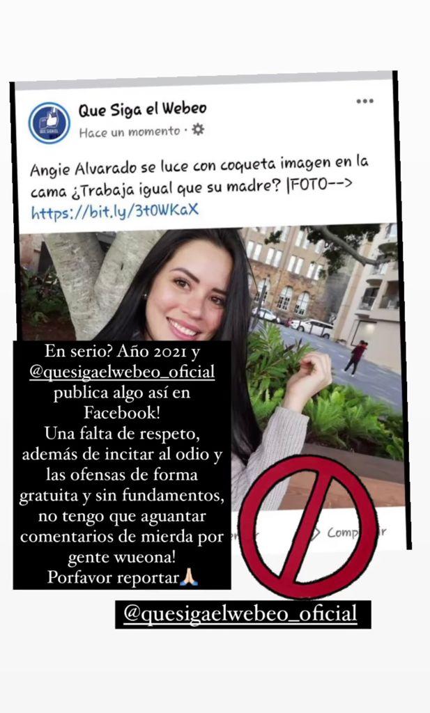 Angie Alvarado explota por desubicada publicación sobre ella
