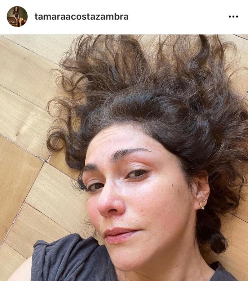 Tamara Acosta se muestra sin filtro tras entrenar en su casa