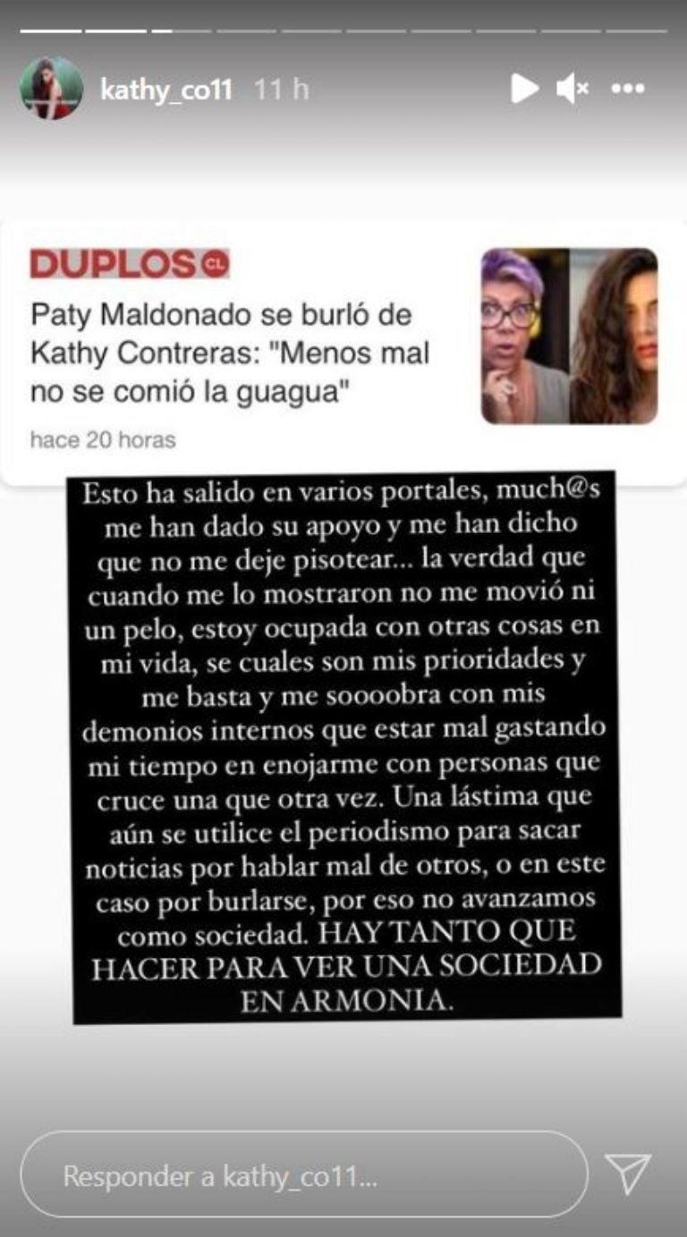 Kathy Contreras responde a burlas de Paty Maldonado