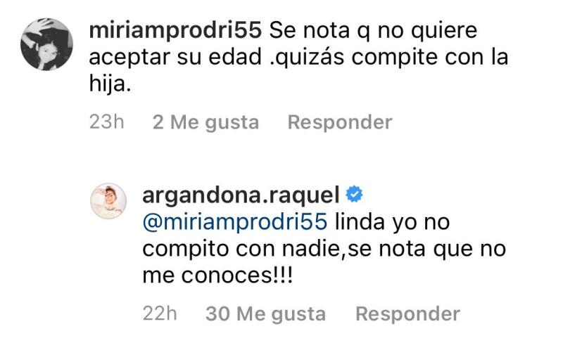 “Compite con la hija”: Raquel Argandoña responde a duras críticas