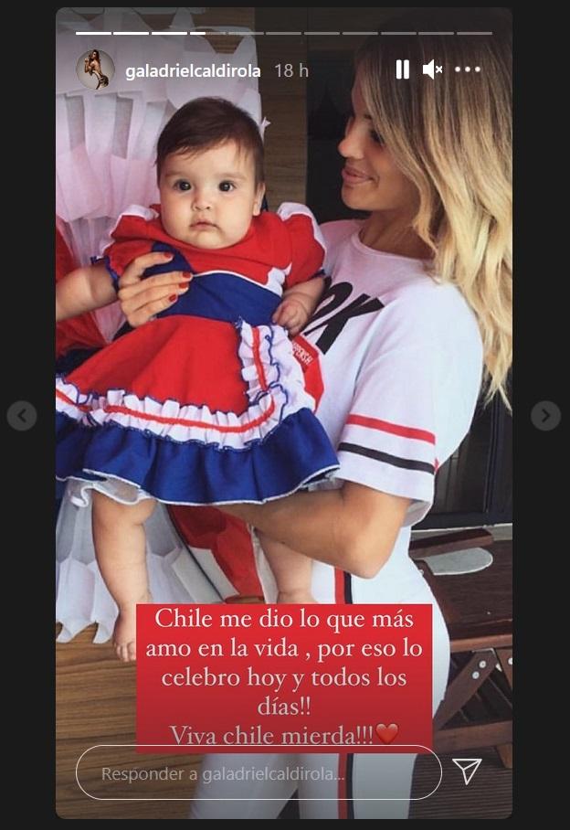 Gala Caldirola hace especial saludo en fiestas patrias