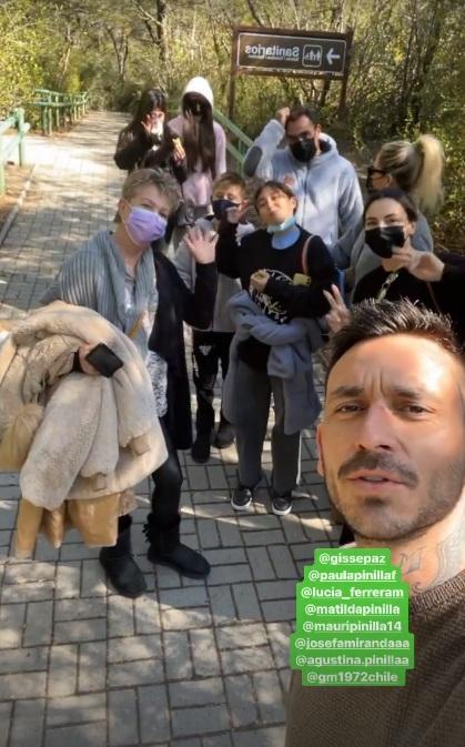 Las vacaciones de Mauricio Pinilla y Gissella Gallardo en el sur