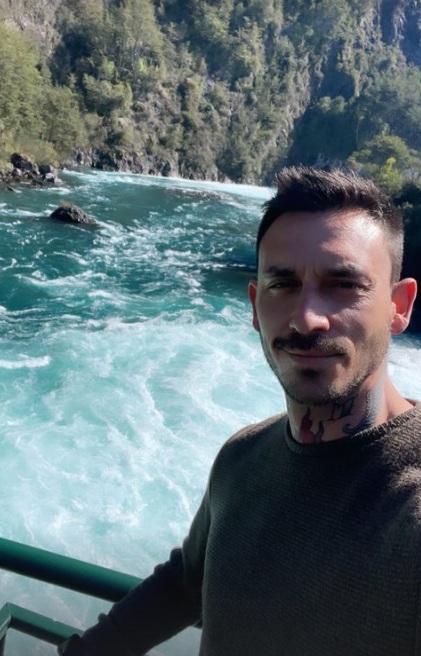 Las vacaciones de Mauricio Pinilla y Gissella Gallardo en el sur