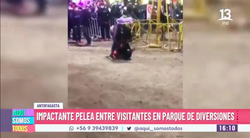 Impactante pelea en parque de diversiones de Antofagasta