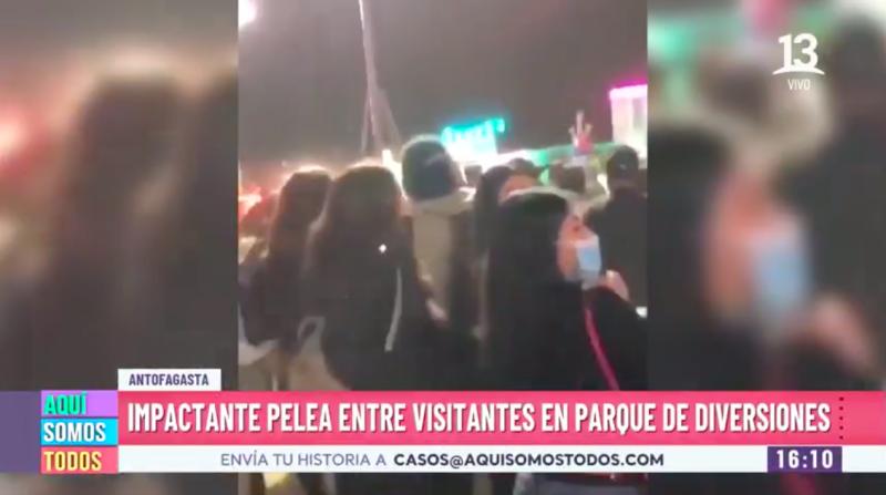 Impactante pelea en parque de diversiones de Antofagasta