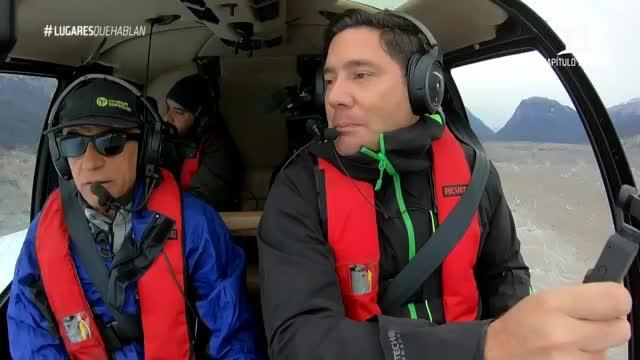 Pancho Saavedra y el equipo volaron sobre los Campos de Hielo Norte