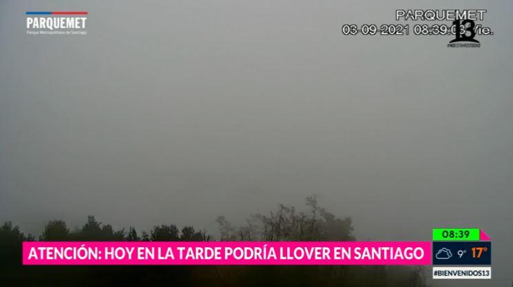 ¡Atención! Podría llover este viernes en Santiago