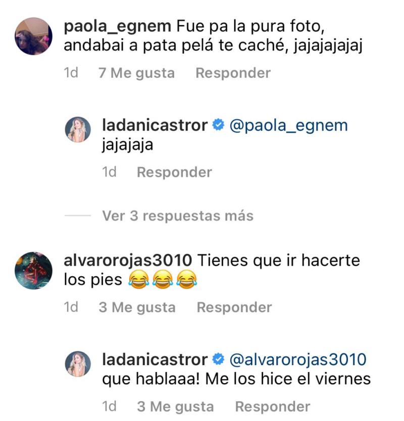 “Secos y sucios”: Daniela Castro es criticada por foto de sus pies