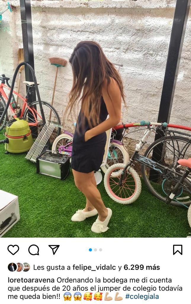 Loreto Aravena se luce con su jumper colegial a los 38 años