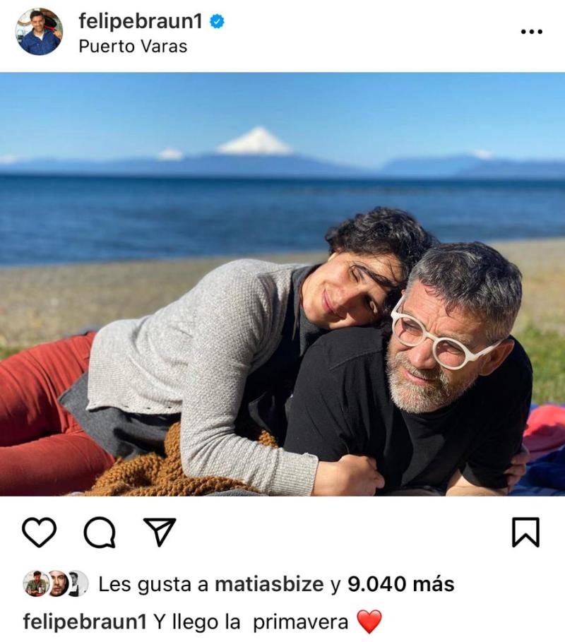Felipe Braun encanta con romántica postal junto a su esposa