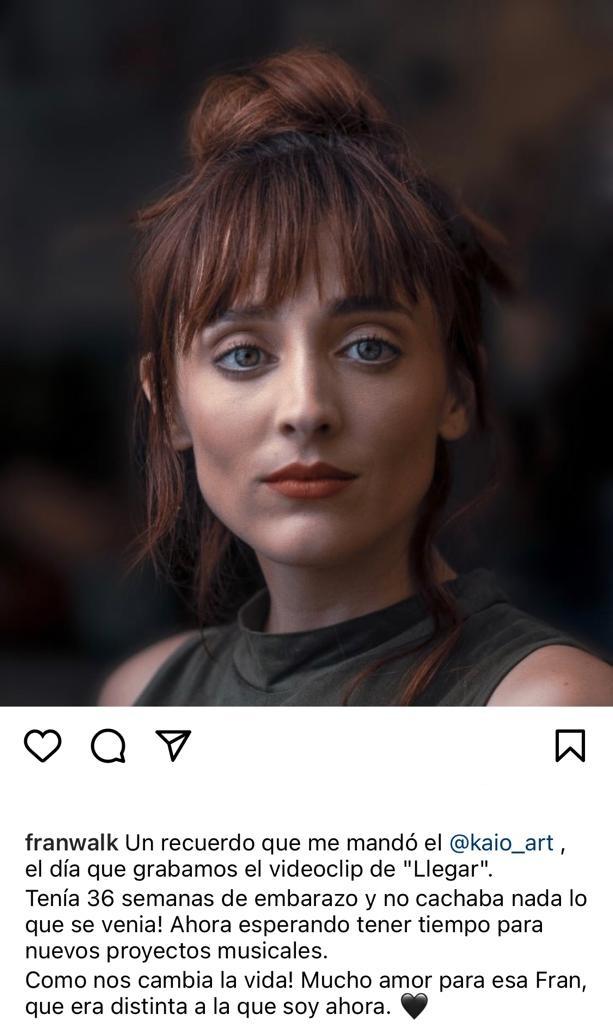 Francisca Walker recuerda su avanzado embarazo en videoclip