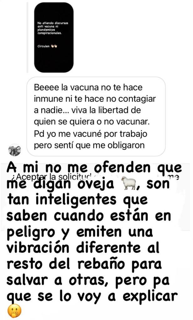 Denisse Malebrán exhibe insólitas críticas de “antivacunas”