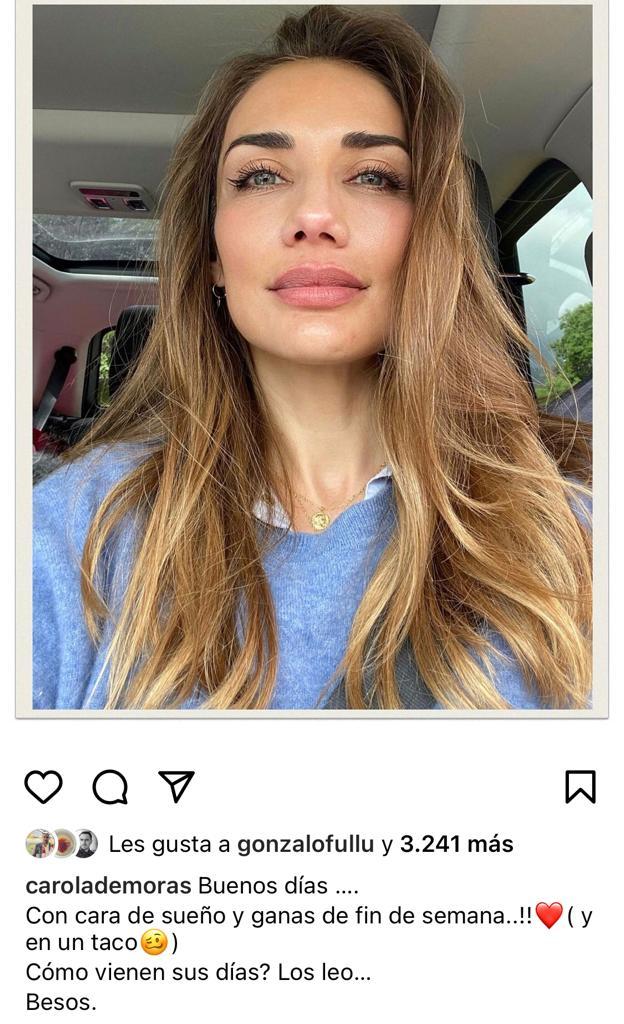 Carolina de Moras deslumbra con su “cara de sueño”