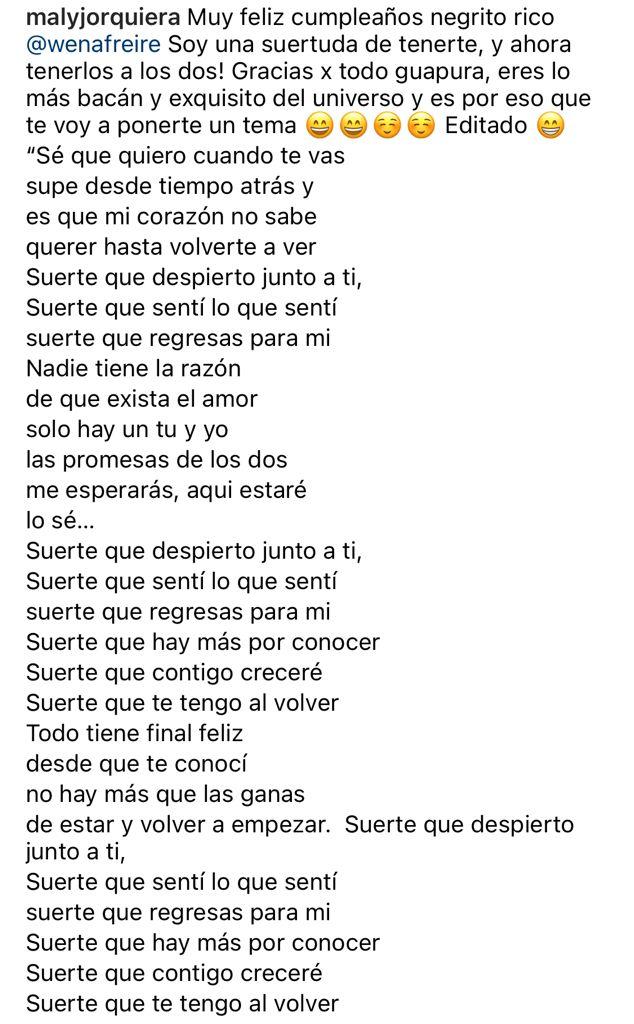 “Eres lo más bacán”: Maly Jorquiera festeja a Sergio Freire