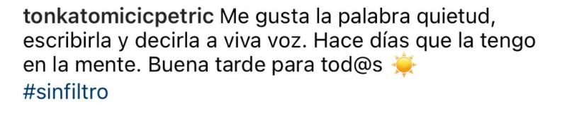 “Sin filtro”: La honesta reflexión de Tonka Tomicic