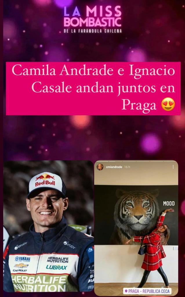 Revelan viaje de Camila Andrade e Ignacio Casale en Praga