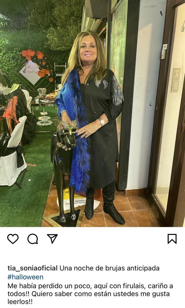 “Radiante”: Tía Sonia reaparece con look de Halloween