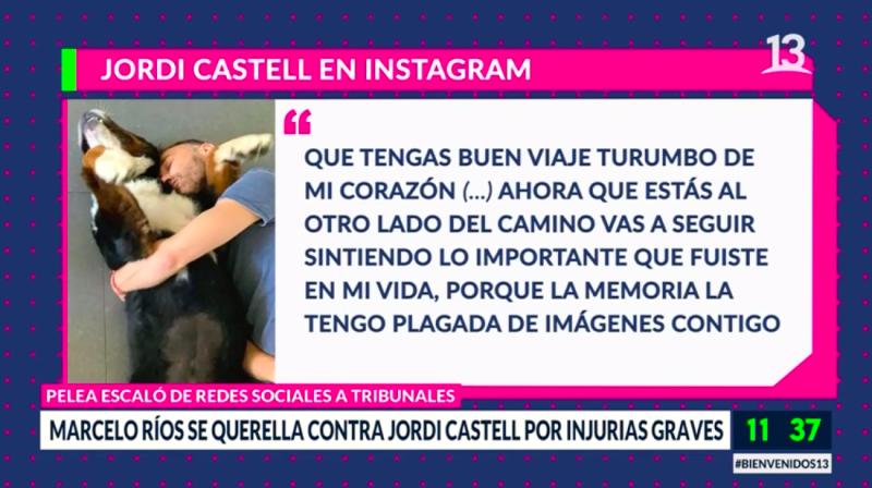 Marcelo Ríos se querella contra Jordi Castell por injurias graves