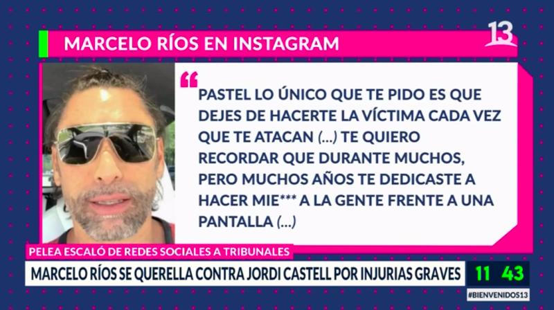 Marcelo Ríos se querella contra Jordi Castell por injurias graves
