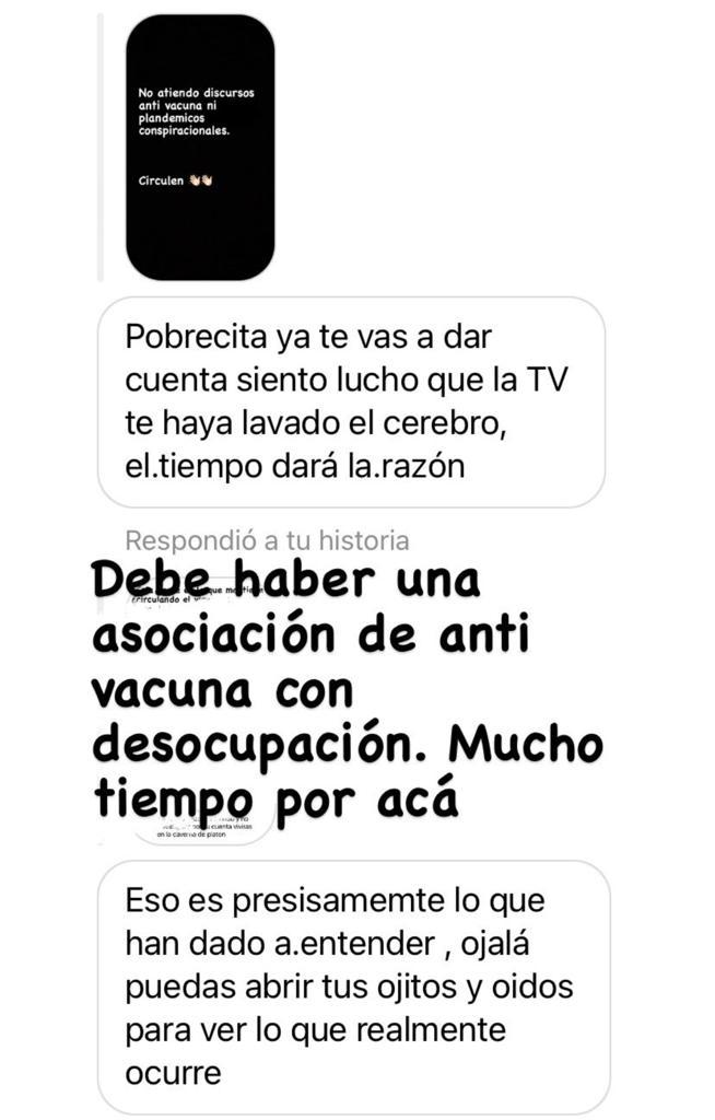 Denisse Malebrán exhibe insólitas críticas de “antivacunas”