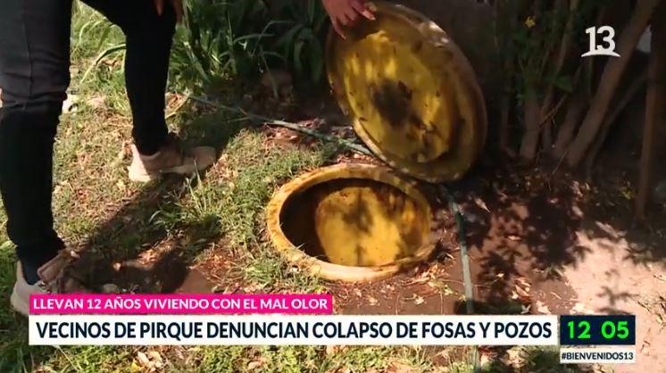 Vecinos de Pirque denuncian colapso de fosas y pozos