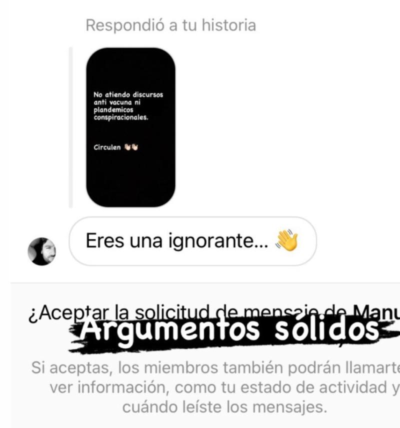 Denisse Malebrán exhibe insólitas críticas de “antivacunas”