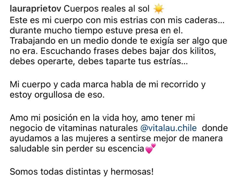 “Este es mi cuerpo”: El bikinazo sin filtro de Laura Prieto