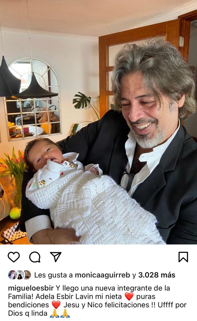 Miguelo presenta a su nieta con tierna fotografía
