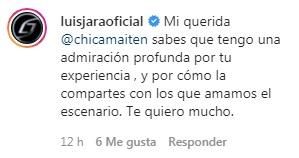 Maitén Montenegro dedica mensaje a Luis Jara y Myriam Hernández