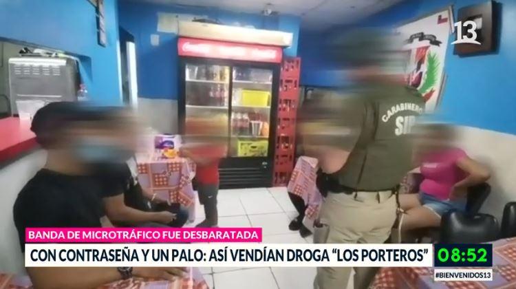 Con contraseña y un palo: Así vendían droga “Los Porteros”