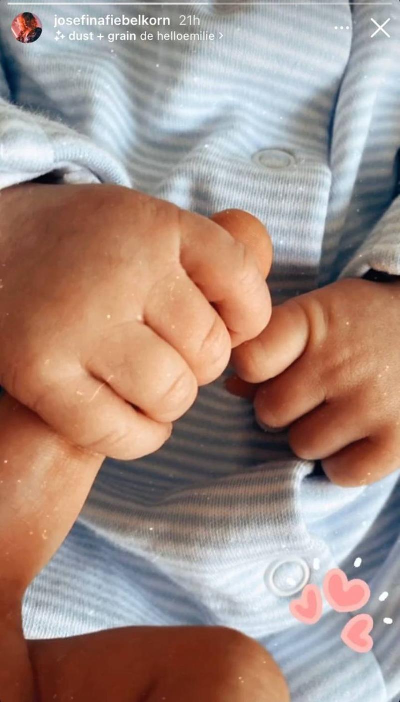 Josefina Fiebelkorn publica las primeras imágenes de su hijo