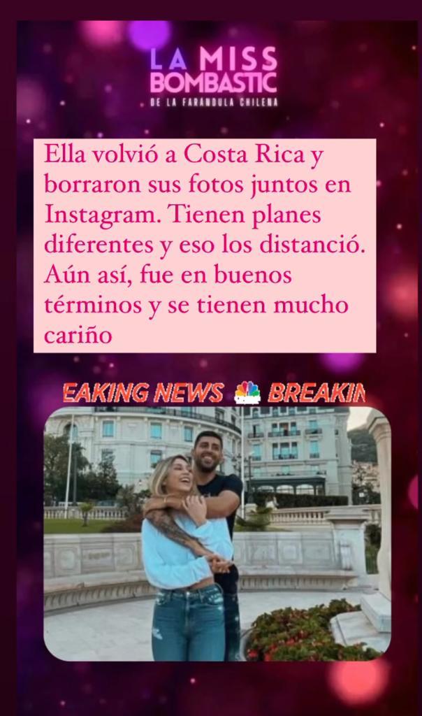 Revelan que Constanza Ríos y Guillermo Maripán terminaron