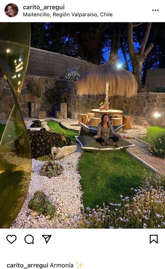 Carolina Arregui encanta al enseñar el jardín de su casa