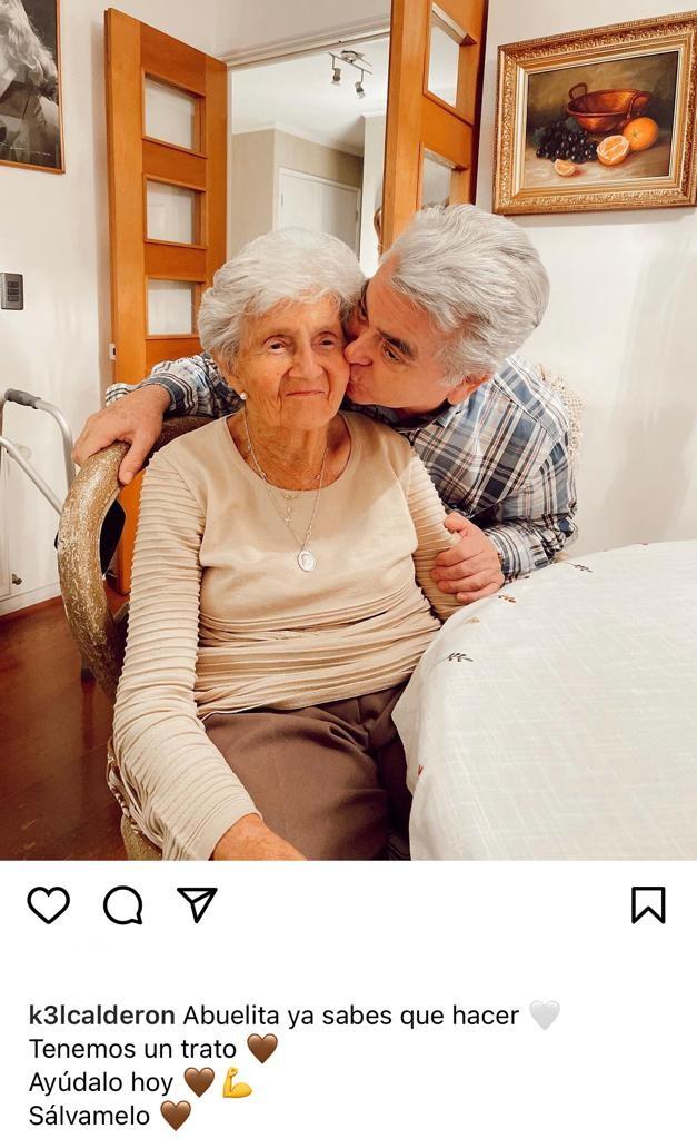 Kel Calderón revela pequeña mejoría de su padre