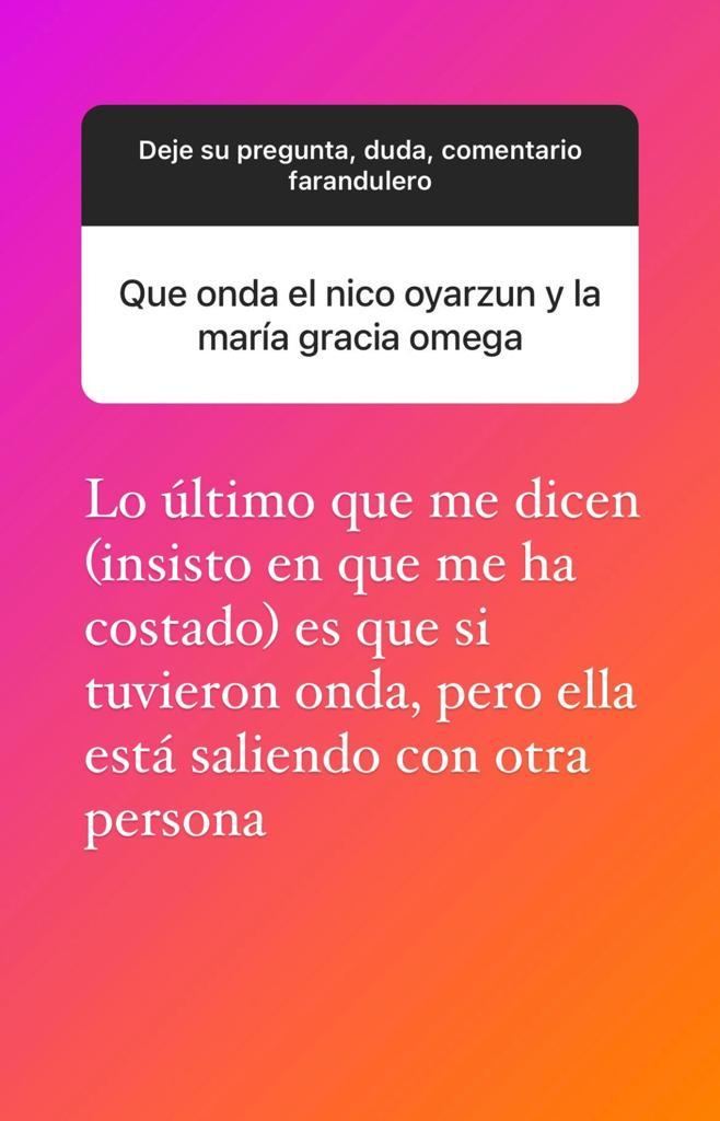 Desclasifican lo que pasó entre Nicolás Oyarzún y María Gracia Omegna