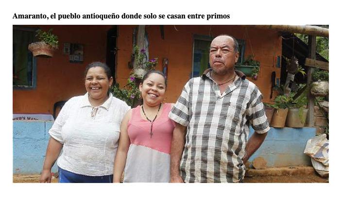 Amaranto, el pueblo donde los primos se casan