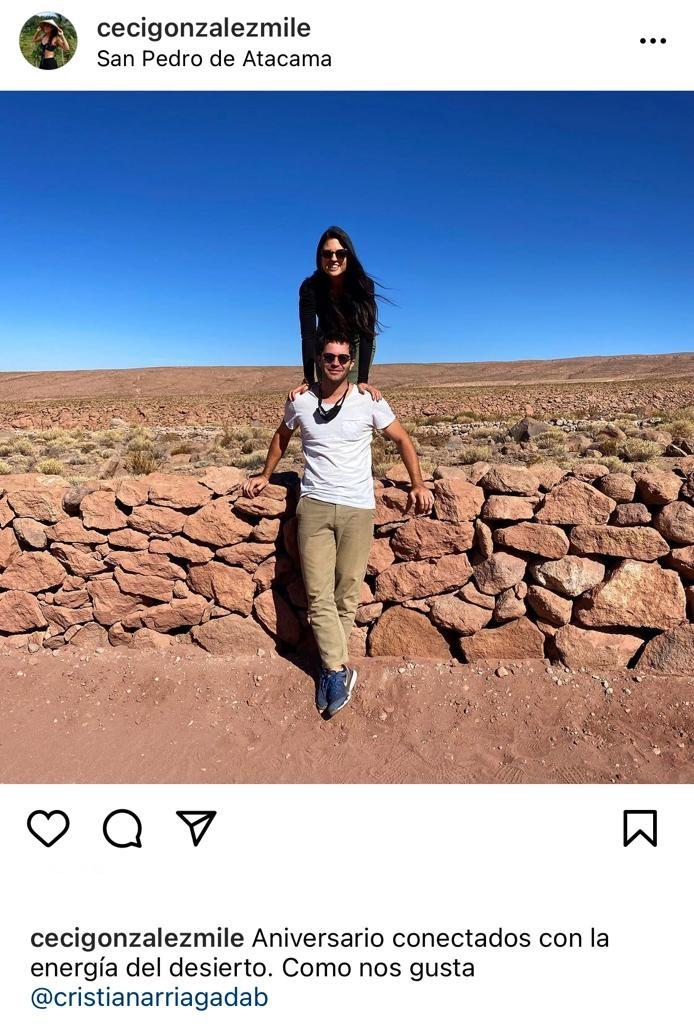El romántico aniversario de Cristián Arriagada y su esposa