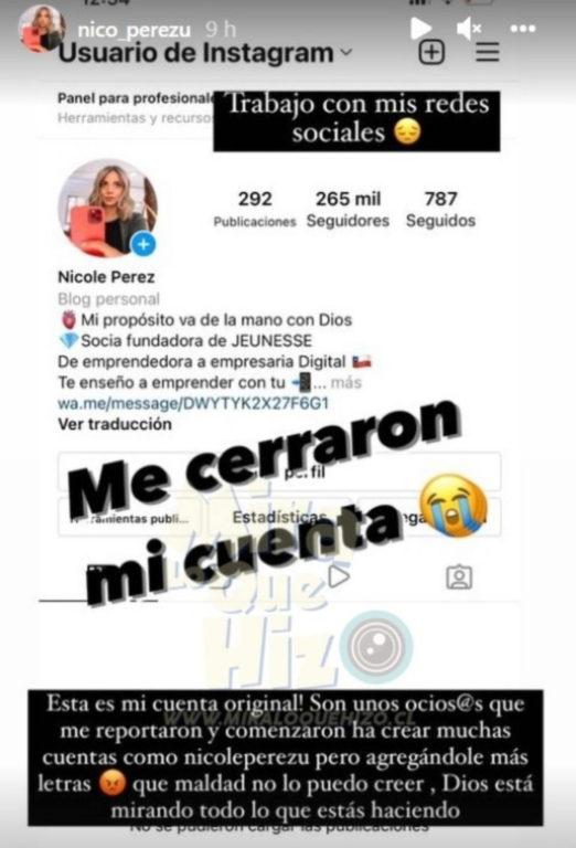 Nicole Pérez denuncia ataque cibernético tras aparecer en TV