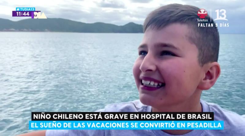 Niño chileno está internado grave en Brasil y no puede regresar al país