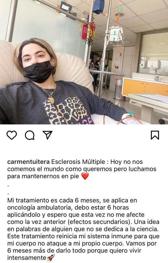 Carmen Tuitera muestra cómo enfrenta su esclerosis múltiple