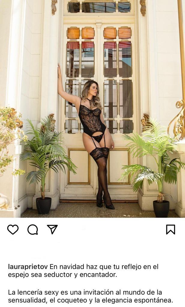 Laura Prieto cautiva al posar con “lencería sexy”