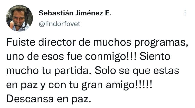 Famosos se despiden de Bibiano Castelló con sentidos mensajes