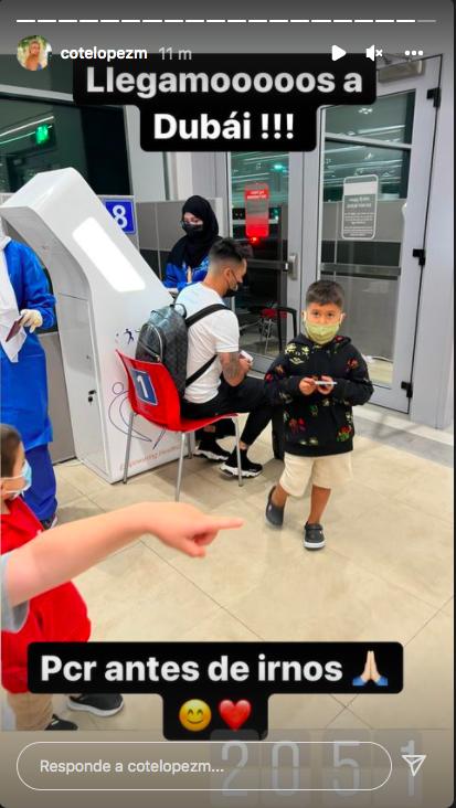 Coté López se fue a Dubai con toda su familia por su cumpleaños
